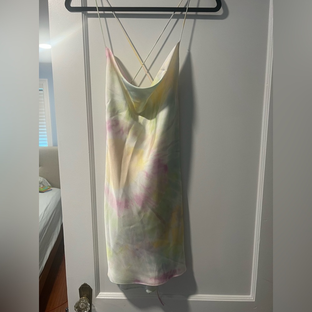 Zara Tie Dye Satin Dress